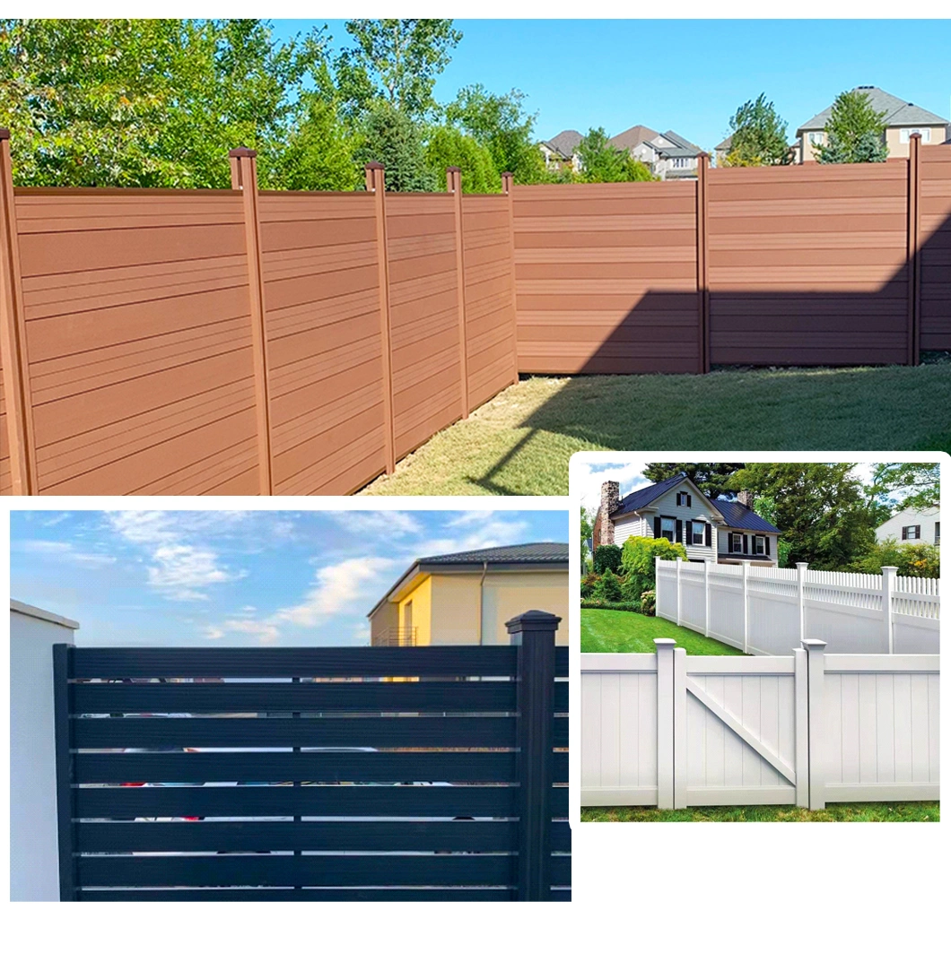 High-Quality Material Outdoor Fencing WPC Wood Composite Board Fence