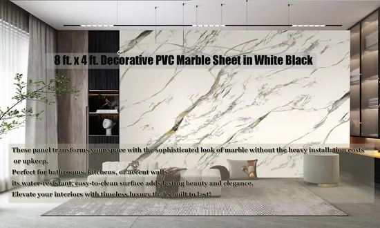 Home Marble Wall Panel PVC UV Marble High Glossy Board for Interior