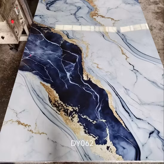 Home Marble Wall Panel PVC UV Marble High Glossy Board for Interior