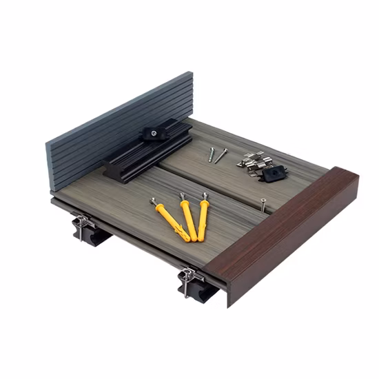 High Standard Wood Grain Composite Flooring Solid Wood Plastic WPC Composite Decking