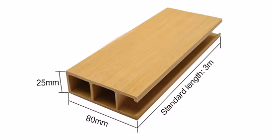 AG. Acoustic out Door Decor Material WPC Wall Panel Eco Wood Plastic Composite Flooring Square Tube Ceiling