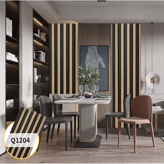 3 Dimension Print PS Natual Wood WPC Wall Panel