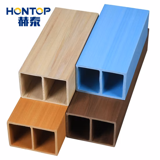 Interior Decoration Material Wood Plastic Composite WPC Square Timber Tube