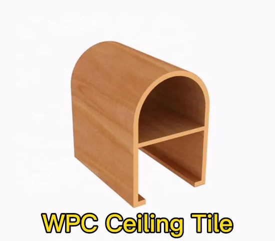 WPC Wood and Plastic Composite Square Timber Tube for Interior Decorative Hollow Wooden Batten