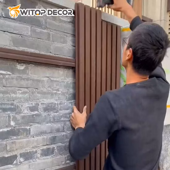 Waterproof Co-Extrusion Wall Covering WPC Cladding Exterior WPC Outdoor Wall Panel
