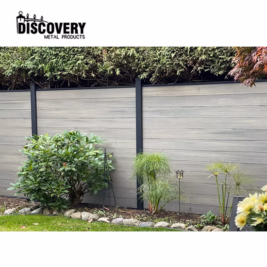 China Factory Outdoor Durable Exterior Panel Easy Installation Wood Grain Hollow WPC Fence