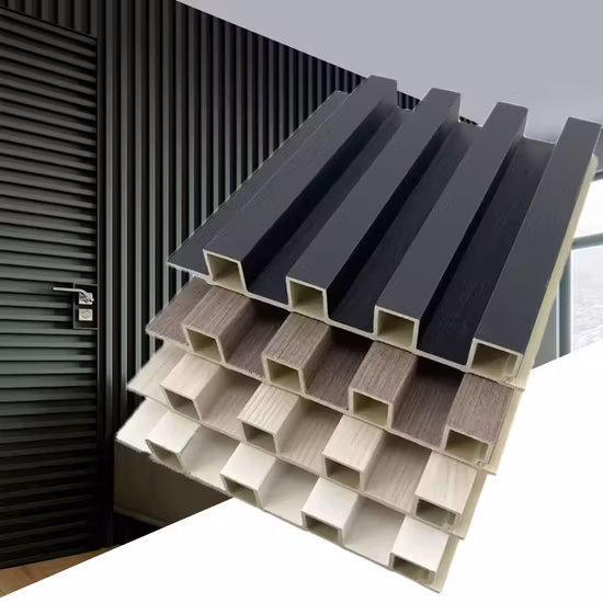 WPC Wood Interior Decoration Fluted Wall Panels Decorative Wood Alternative WPC Wall Panel
